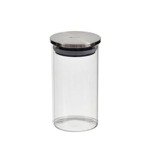 Pote De Vidro Com Tampa Em Inox Redondo 350ml Kenya
