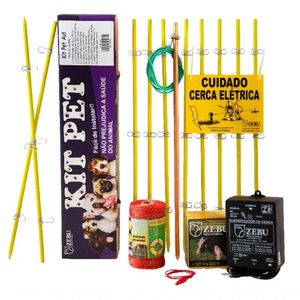 Kit Pet Cerca Elétrica Para Pequenos Animais Zebu 3939-0