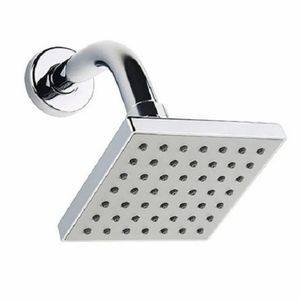 Ducha Banho Fria Em Abs E Cano Inox Quadrada 10x10 Cm