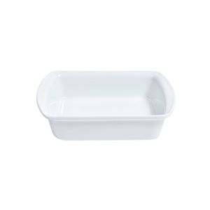Travessa Retangular Em Cerâmica 24x19cm 1l Kenya Branca