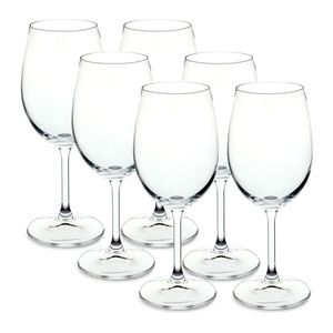 Jogo Com 06 Taças Para Vinho Tinto Anna Em Cristal Bohemia 450ml 58000