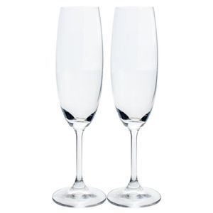 Conjunto Com 02 Taças Para Champagne Cristal Bohemia 220ml 58670