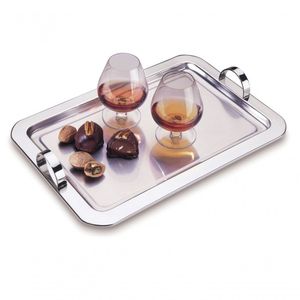 Bandeja Retangular 28x42 Cm Com Alça Inox Forma 802025-42