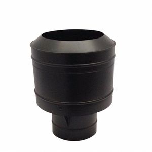 Chapéu Preto Tipo Canhão Sputinik Chaminé 130 Mm De Diâmetro
