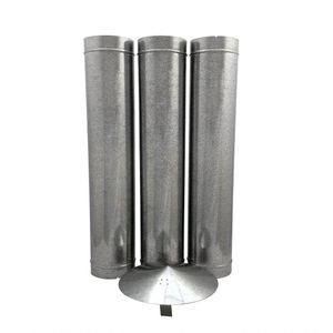 1,80 M Duto Galvanizado 115 Mm De Diâmetro Com Chapéu Chinês