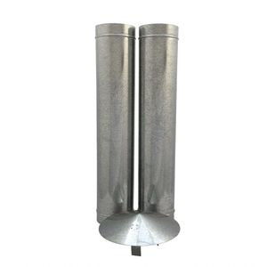 1,20 M Duto Galvanizado 100 Mm De Diâmetro Com Chapéu Chinês