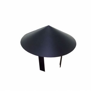 Chapéu Chinês Preto Para Dutos 180 Mm Diâmetro Topo De Chaminé