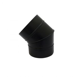 Curva 45° Preta De 180 Mm De Diâmetro