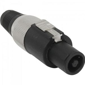 Conector Speakon De Linha Macho 4 Pólos Pgsp0004 Preto-Cinza