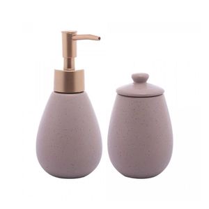 Conjunto Para Banheiro Em Cerâmica Granilite Com 2 Peças Wolff Nude