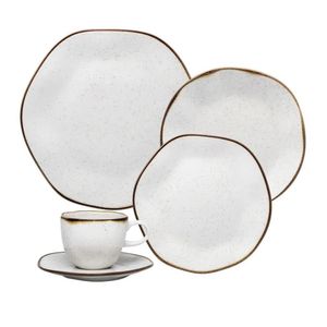 Jogo De Jantar Em Porcelana Ryo Com 30 Peças Oxford Maresia