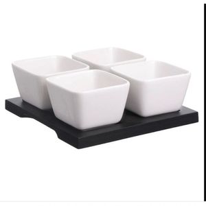Petisqueira De Porcelana 05 Peças Pcln-031 - Haüskraft