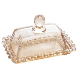 Manteigueira De Cristal Pearl âmbar 28221 - Wolff