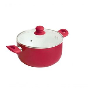 Panela Caçarola Em Alumínio Com Revestimento Cerâmico 24cm Vermelho 4568 - Wellmix