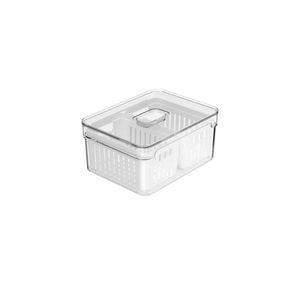Organizador De Geladeira Com Tampa E 2 Cestos Clear Fresh 2,2l Ou