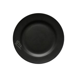 Prato Sobremesa Em Porcelana Manhattan Preto 19,5cm Haüskraft
