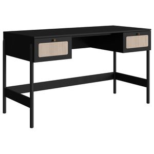 Escrivaninha 2 Gavetas Palhinha 27931 Linha Oslo Nero Artesano Nero