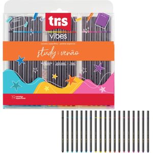 Caneta Superfina Vibes - Verão - 0,4mm - 19 Cores - Tris