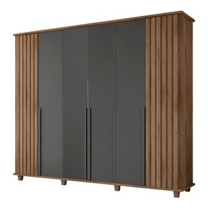 Guarda Roupa Com 6 Portas Varese Cinamomo Grafite