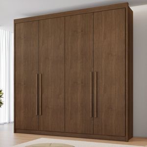 Guarda Roupa Casal 4 Portas 4 Gavetas Bergamo Cacau