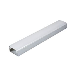Perfil Led Sobrepor Em Alumínio Com Difusor De Led 17x8mm Cor Natural Fosco Metragem 1m