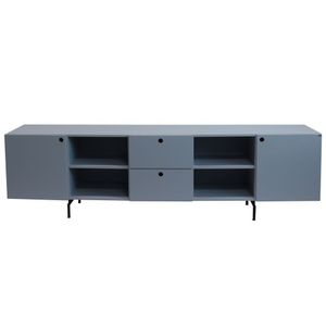 Rack Tube 2 Portas 2 Gavetas 2 Nichos 2200x616x417 Azul Sereno - Mdf Arauco