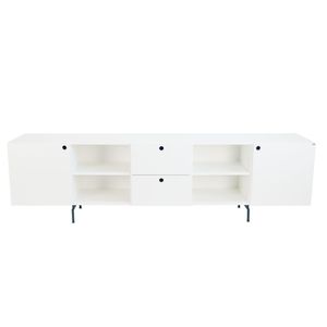 Rack Tube 2 Portas 2 Gavetas 2 Nichos 2200x616x417 Branco Real - Mdf Arauco