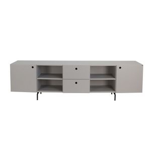 Rack Tube 2 Portas 2 Gavetas 2 Nichos 2200x616x417 Beton Matt - Mdf Arauco