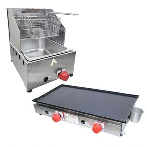 Kit Lanchonete Chapa 60cm E Fritadeira Profissional 1 Cuba Alcamar