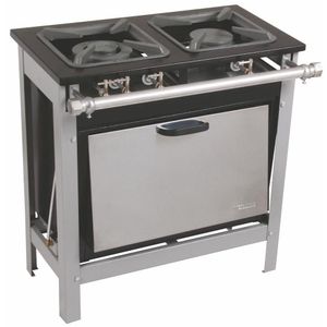 Fogão 2 Bocas Mistas M10 30x30 Pf. 6,5 Forno Metalmaq