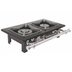 Fogão 2 Bocas Mistas M2 30x30 Perfil 6,5 Mesa Metalmaq