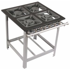 Fogão 4 Bocas Mistas M14 40x40 Perfil 6,5 Metalmaq
