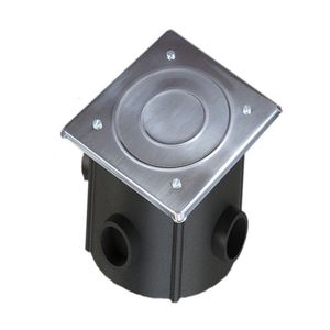Caixa De Passagem Tampa Inox Para Iluminação De Piscina 12 X 12Cm - Brustec