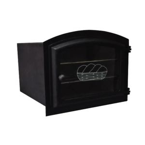 Forno Frente Alumínio Fundido 3mm C/vidro Pequeno 50x35x30cm