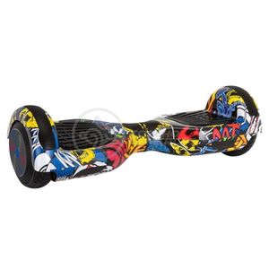Hoverboard Infantil Skate Elétrico Arte Urbana Led Grafite