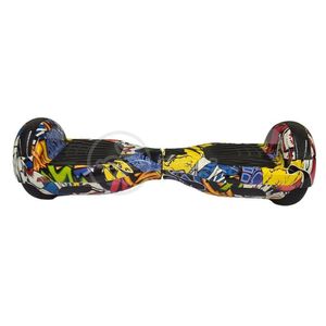 Hoverboard Infantil Skate Elétrico Arte Urbana Led Grafite