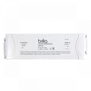 Driver Dimerizável 127v 24v 50w 2a Ip20 305465 Brilia