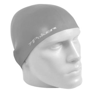 Touca De Natação 100% Silicone Adulto Power Poker Cor Prata