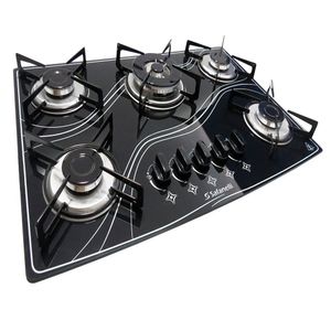 Fogão Cooktop 5 Bocas Tripla Chama Safanelli Preto Bivolt