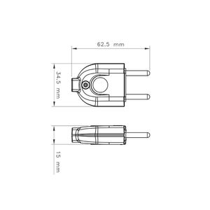 Plugue Macho 2P 10 A 250 V Tramontina Branco