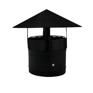 Exaustor 200 Mm Com Chapéu Chinês Preto