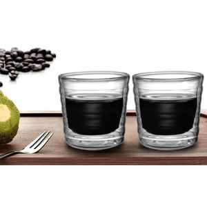 Jogo de Xícara Vidro Duplo Bistro Para Cafe Cappuccino