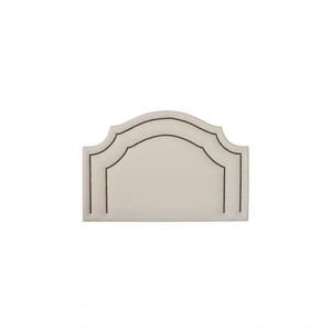 Cabeceira Solteiro Luxo Dupla 90X60 Off White Tachas Fumê
