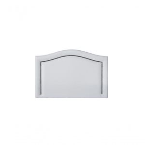 Cabeceira Solteiro 90x60 Courino Branco Tacha Fumê