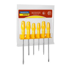 Jogo de Chaves de Fenda Tramontina Yellow com Suporte 6 Pçs