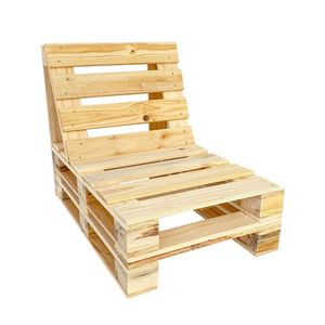 Sofá De Pallet Pequeno Ideal Para Sacada - Cor: Marrom
