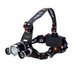 Lanterna Farol de Cabeça para Bike Pesca 3 Led Cree T6 2 Bateria