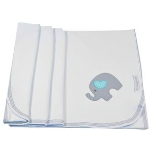 Manta Em Malha Elefante Coração Azul