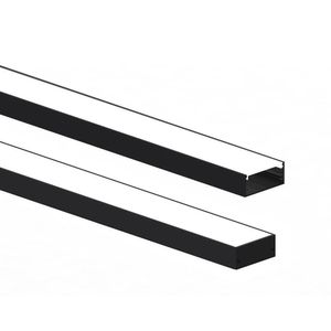 Perfil Para Fita De Led 50x21 Sobrepor 21x50x100cm Taschibra Zenith Preto Fosco
