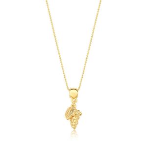 Colar Cacho De Uvas Revestido Em Ouro
